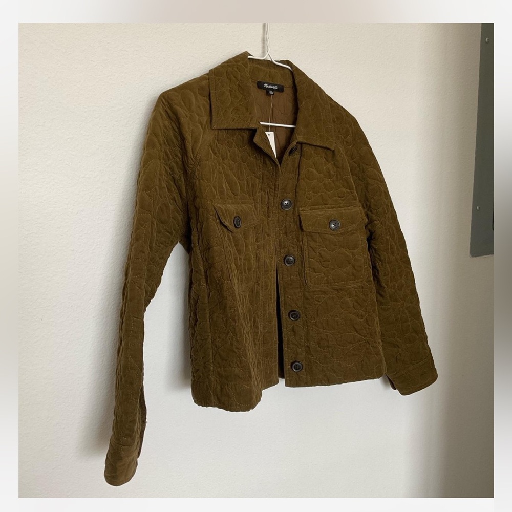 Madewell Quilted Corduroy Jacket Cropped Shirt-Jacket